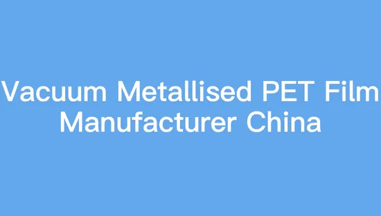 VMPET Vacuum Metallized Pet Film Packaging Materials (Plastic rolls)